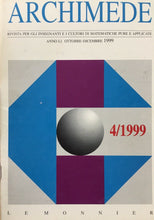 Carica l&#39;immagine nel visualizzatore di Gallery, ARCHIMEDE RIVISTA DI MATEMATICHE PURE E APPLICATE OTTOBRE DICEMBRE 1999 J737
