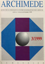 Carica l&#39;immagine nel visualizzatore di Gallery, ARCHIMEDE RIVISTA DI MATEMATICHE PURE E APPLICATE LUGLIO SETTEMBRE 1999 J738
