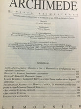 Carica l&#39;immagine nel visualizzatore di Gallery, ARCHIMEDE RIVISTA DI MATEMATICHE PURE E APPLICATE LUGLIO SETTEMBRE 1999 J738

