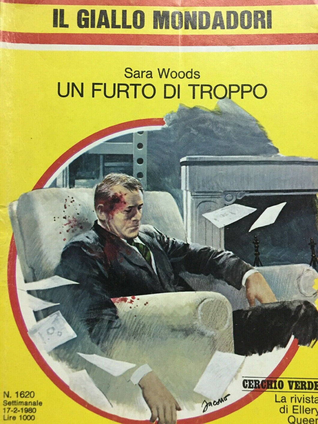 UN FURTO DI TROPPO S. WOODS IL GIALLO MONDADORI N.1620 J825