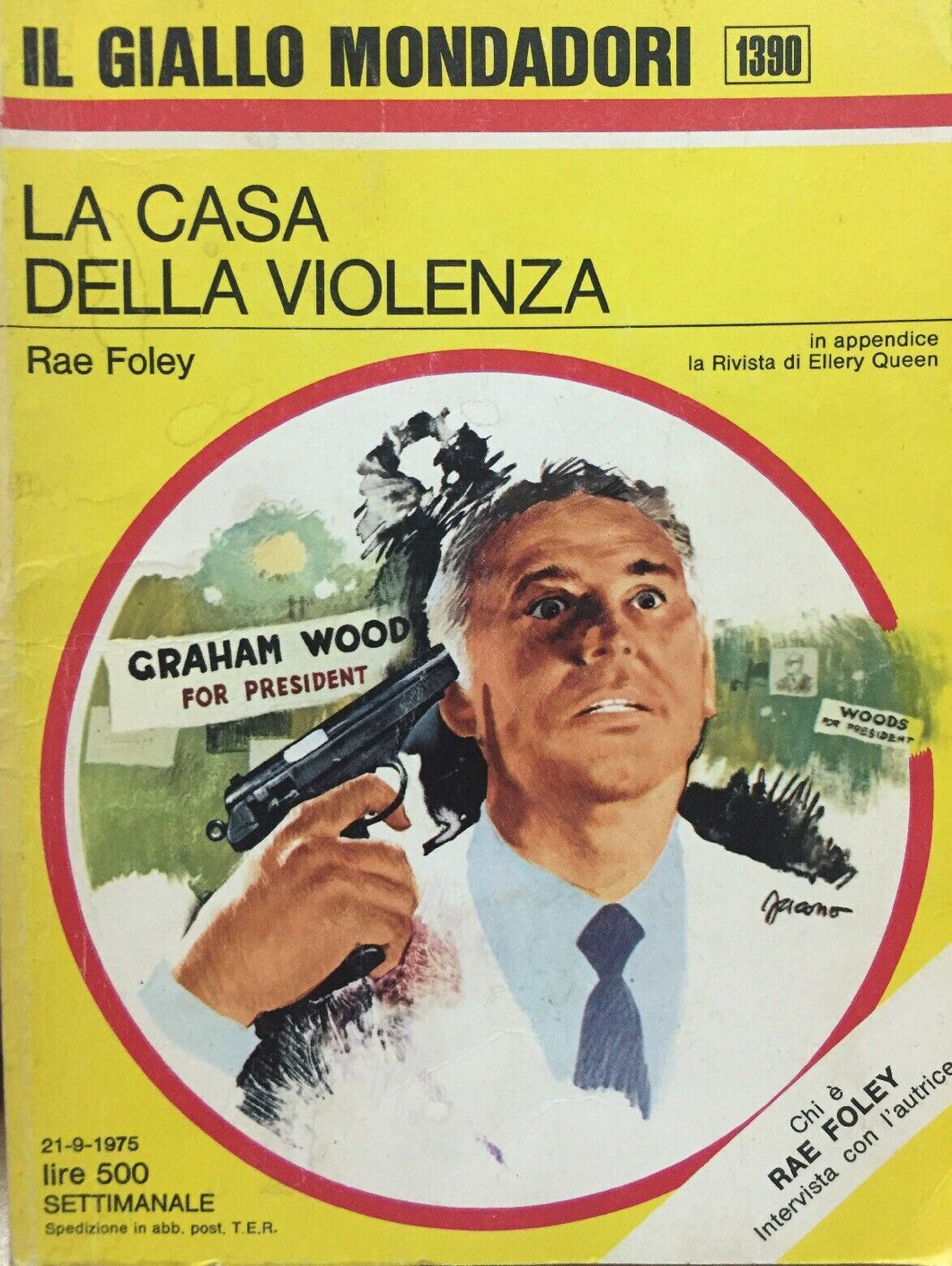 LA CASA DELLA VIOLENZA R. FOLEY IL GIALLO MONDADORI N.1390 J852