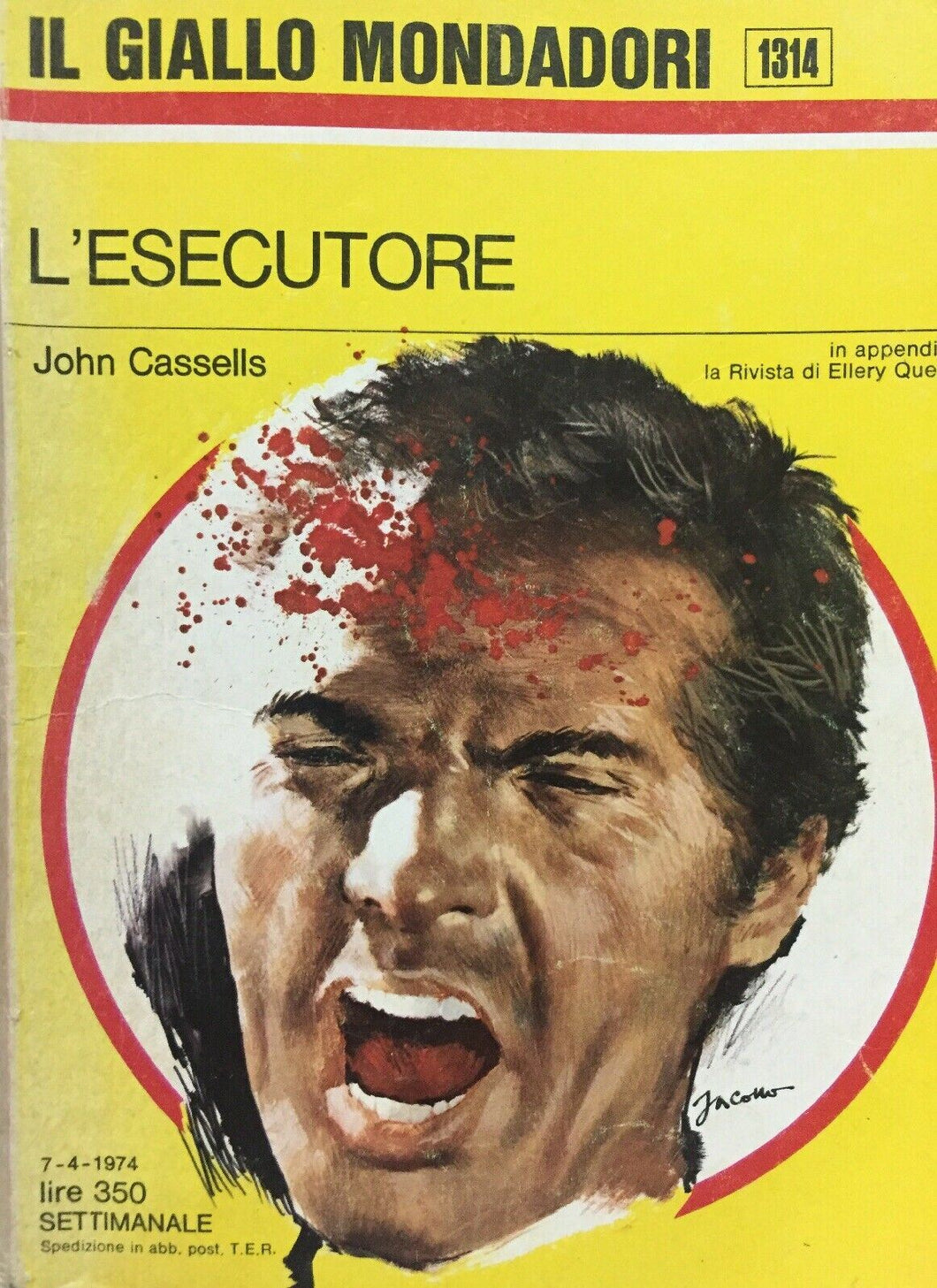 L’ESECUTORE J. CASSELLS IL GIALLO MONDADORI N.1314 J855