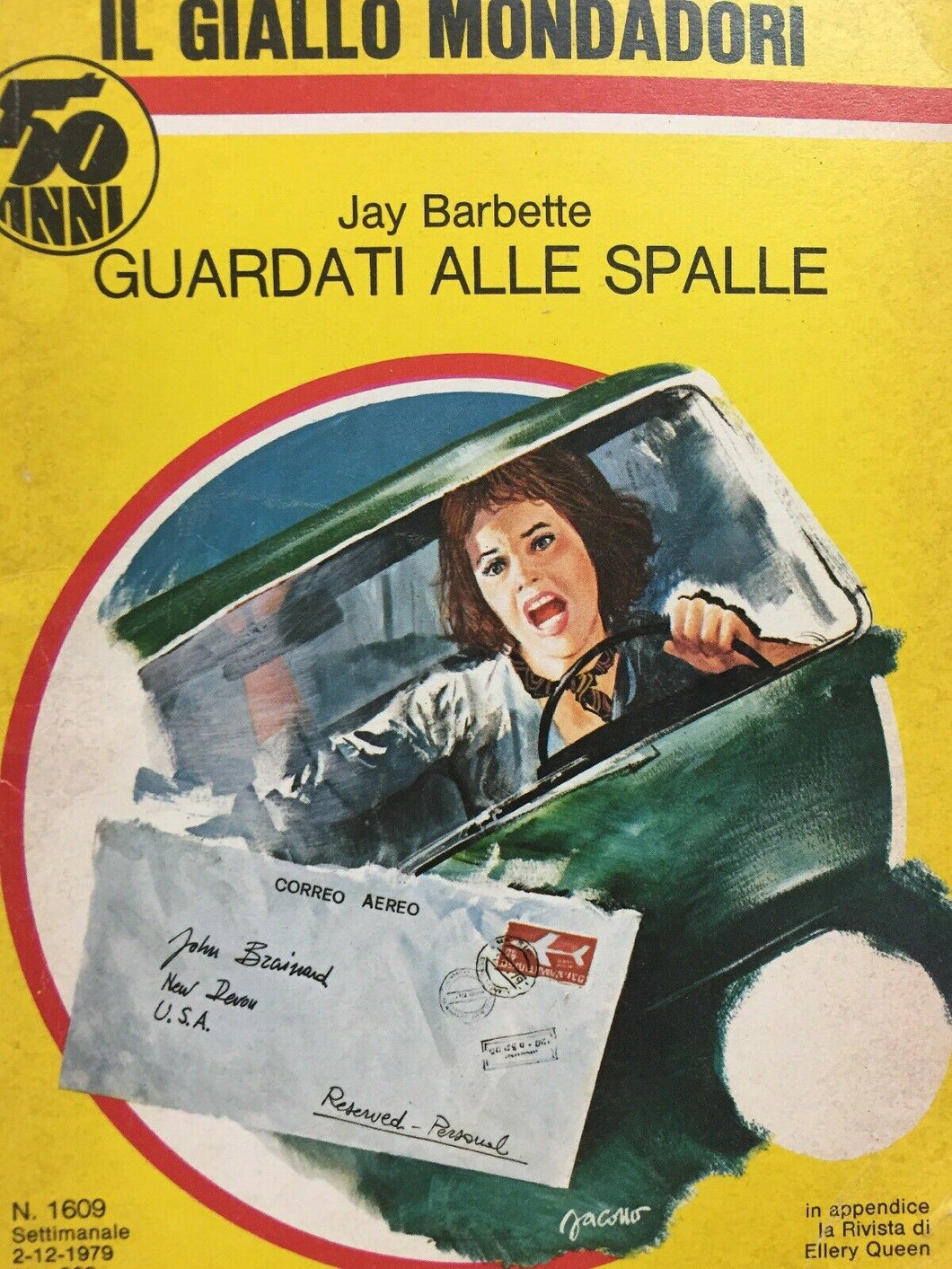 GUARDATI ALLE SPALLE J. BARBETTE IL GIALLO MONDADORI N.1609 J881