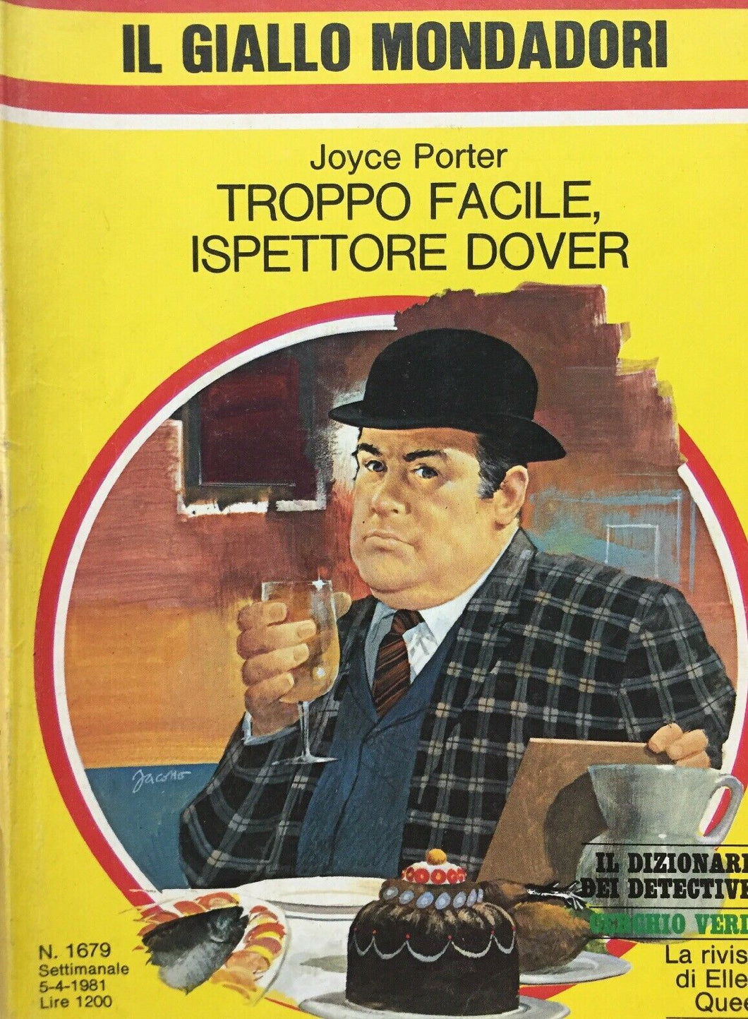 TROPPO FACILE ISPETTORE DOVER J. PORTER IL GIALLO MONDADORI N.1679 J902