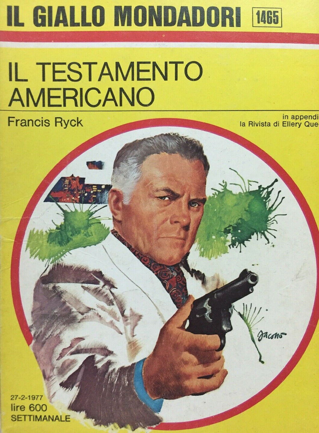 IL TESTAMENTO AMERICANO F. RYCK IL GIALLO MONDADORI N.1465 J923