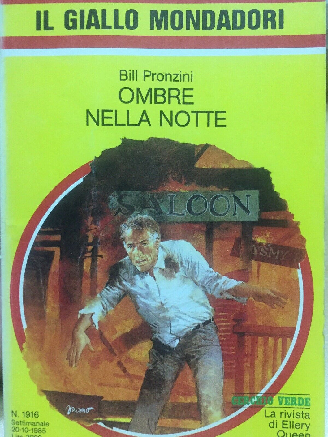 OMBRE NELLA NOTTE B. PRONZINI IL GIALLO MONDADORI N.1916 J968