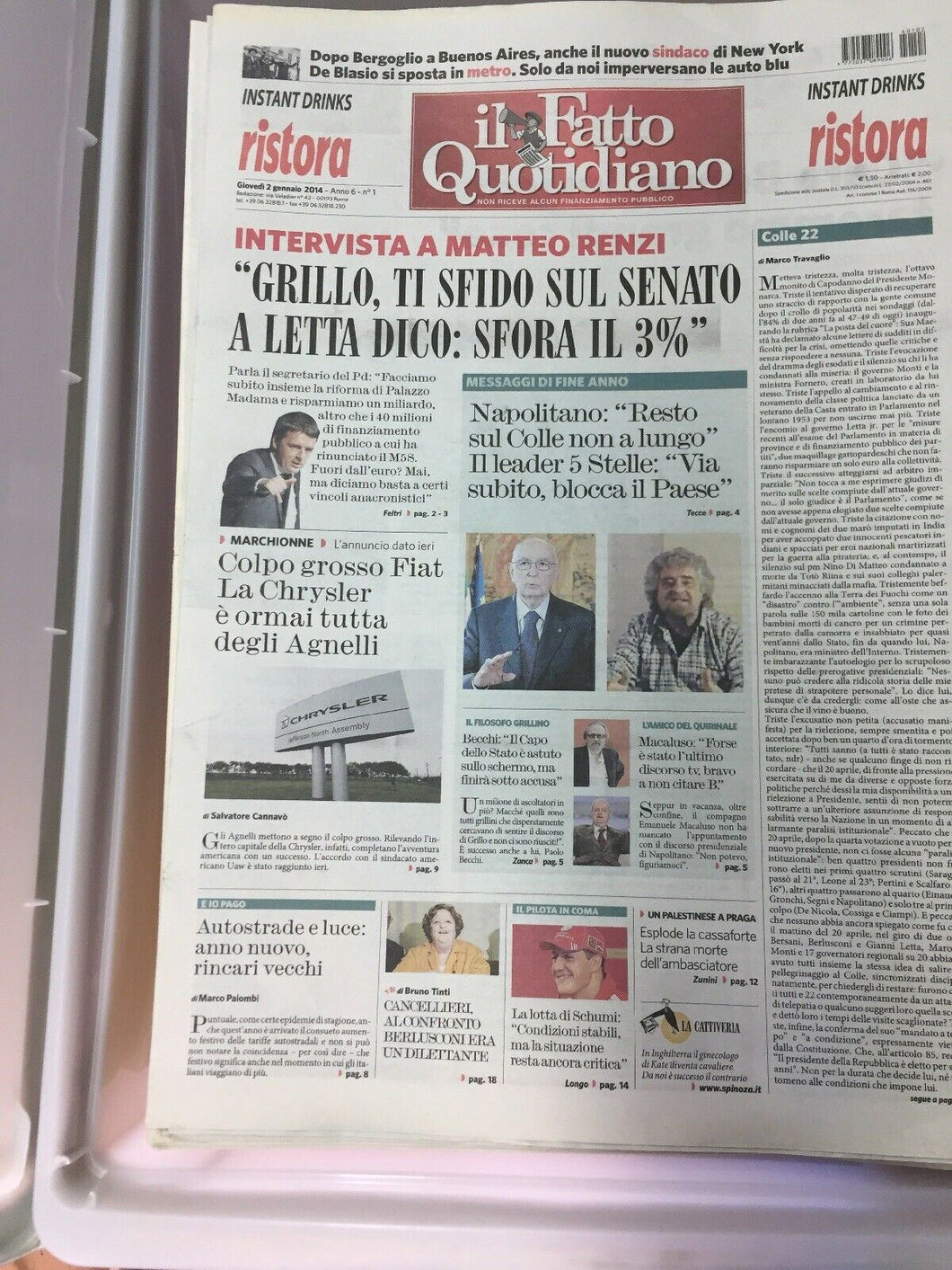 IL FATTO QUOTIDIANO ANNATA COMPLETA 2014