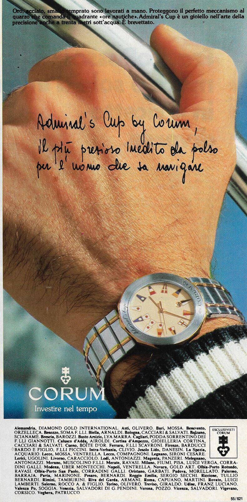 PUBBLICITA' ADVERTISING OROLOGI CORUM PU02