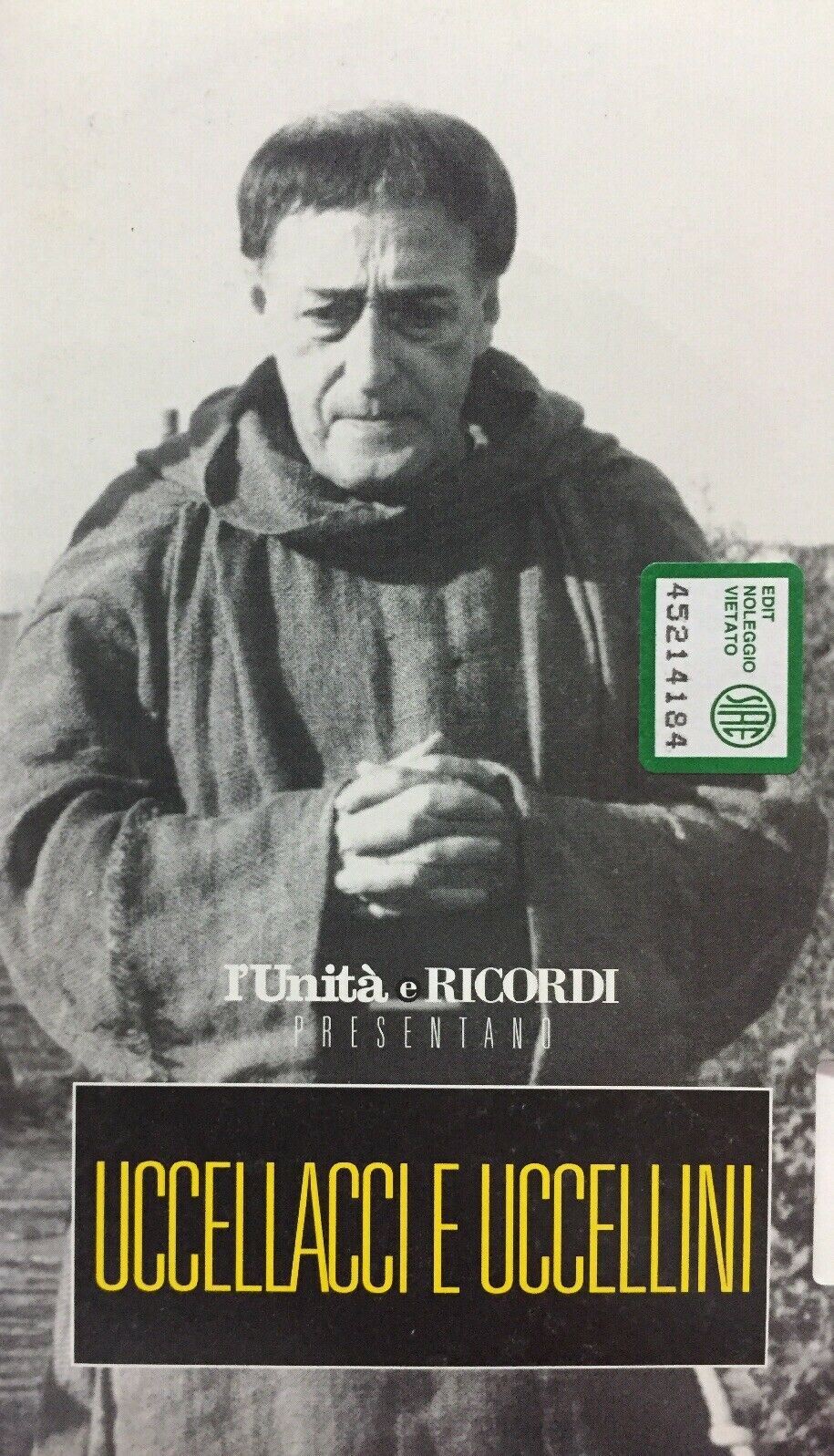 VHS UCCELLACCI UCCELLINI Pier Paolo Pasolini K117