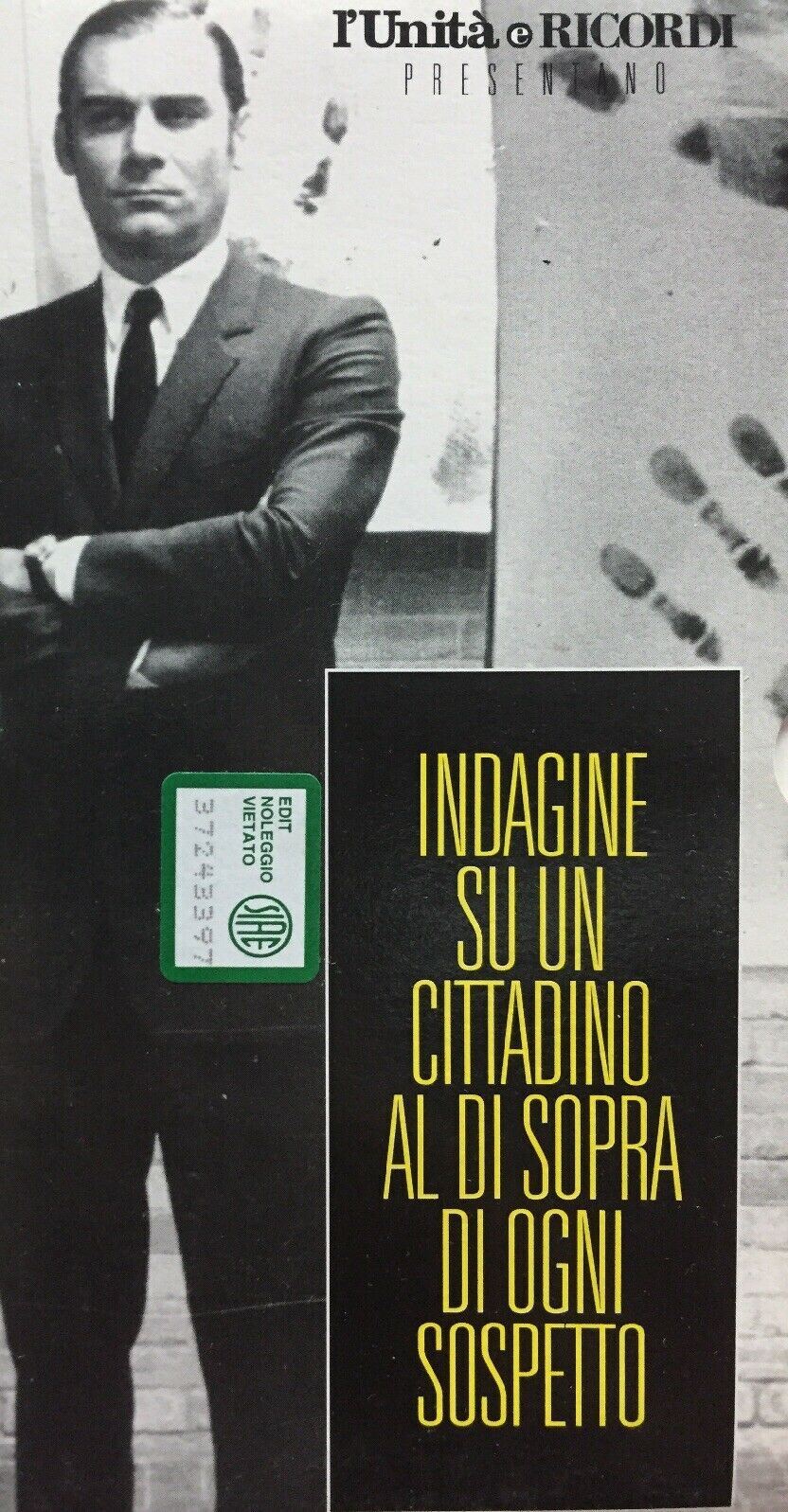 VHS INDAGINE SU UN CITTADINO AL DI SOPRA DI OGNI SOSPETTO È. PETRI K120