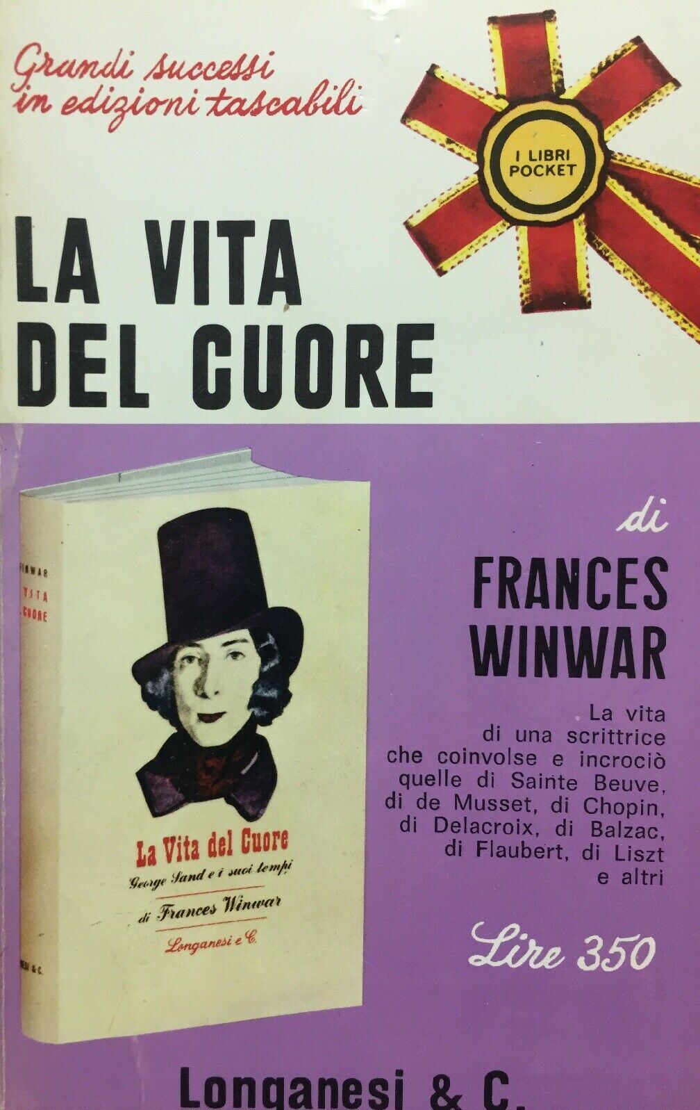 LA VITA DEL CUORE GEORGE SAND E I SUOI TEMPI F. WINWAR K116