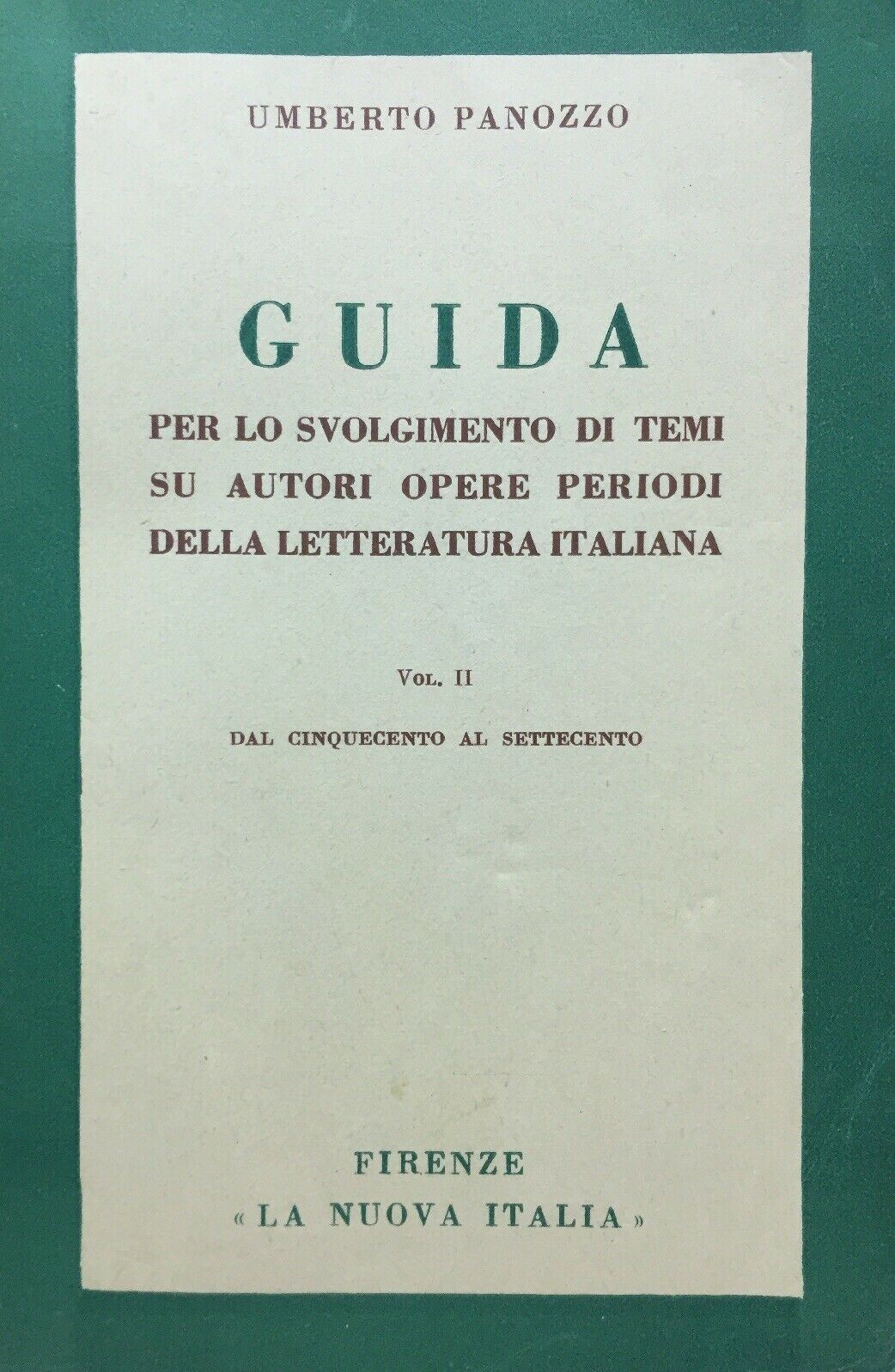 GUIDA PER LO SVOLGIMENTO DI TEMI SU AUTORI OPERE PERIODI DELLA LETTERATURA  L256