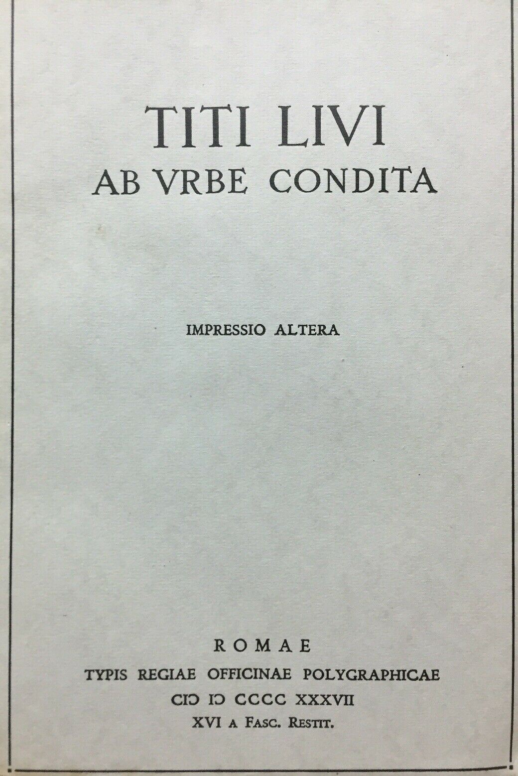 TITI LIVI AB URBE CONDITA LIBRI XLI-XLV C. GIARRATANO LINCEI 1937 M337