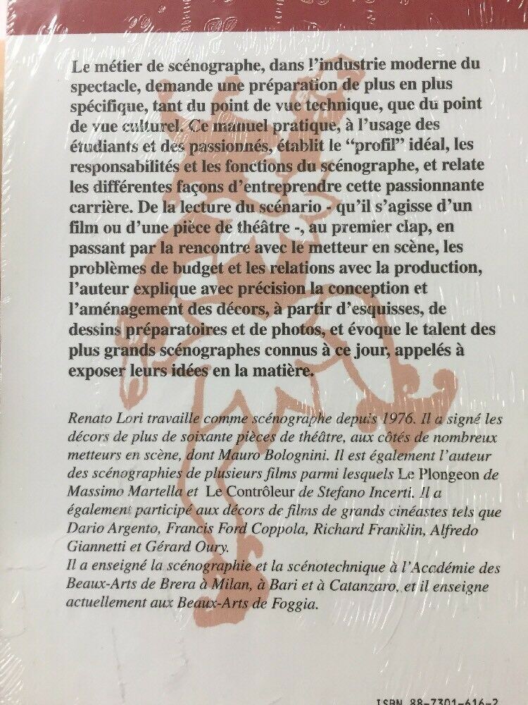 LE METIER DE SCENOGRAPHE R. LORI AE313