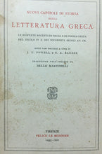 Carica l&#39;immagine nel visualizzatore di Gallery, NUOVI CAPITOLI DI STORIA DELLA LETTERATURA GRECA POWELL BARBER 1935 N76
