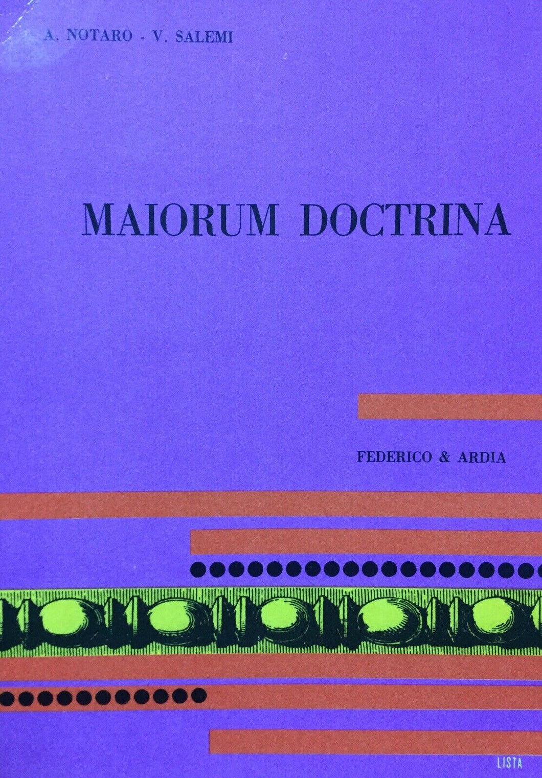 MAIORUM DOCTRINA A. NOTARO V. SALEMI 1970 N262