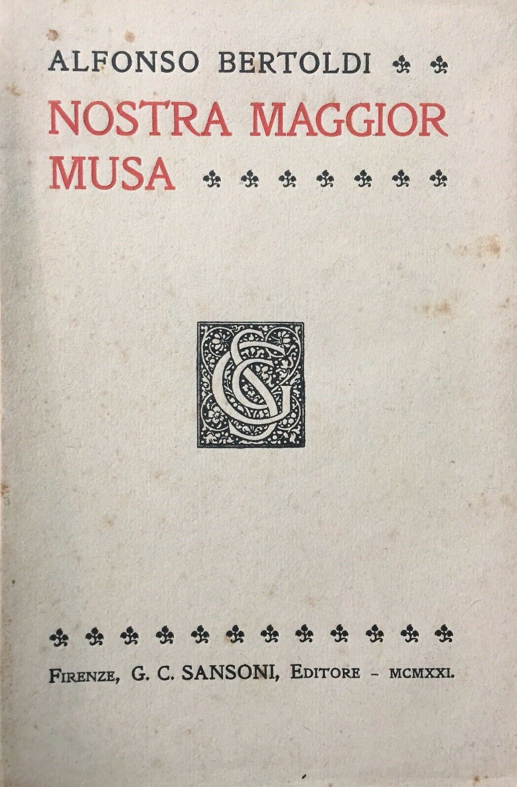 NOSTRA MAGGIOR MUSA A. BERTOLDI SANSONI 1921 N383