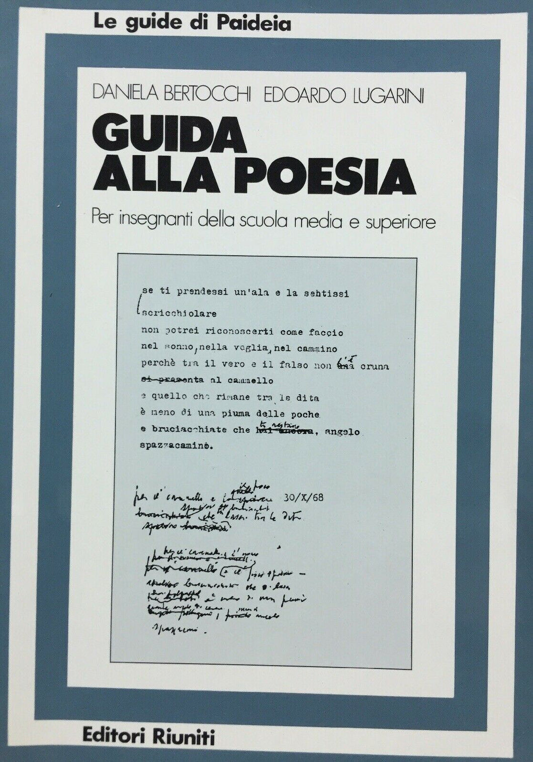 GUIDA ALLA POESIA PER INSEGNANTI DELLA SCUOLA MEDIA E SUPERIORE O44