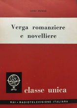 Carica l&#39;immagine nel visualizzatore di Gallery, VERGA ROMANZIERE E NOVELLIERE L. RUSSO RAI ERI 1959 O152
