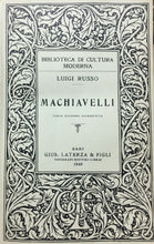 Carica l&#39;immagine nel visualizzatore di Gallery, MACHIAVELLI L. RUSSO LATERZA 1949 O155
