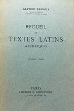 Carica l&#39;immagine nel visualizzatore di Gallery, RECUEIL DE TEXTES LATINS ARCHAIQUES A. ERNOUT 1947 O238
