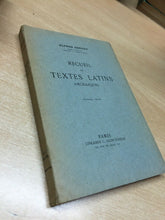 Carica l&#39;immagine nel visualizzatore di Gallery, RECUEIL DE TEXTES LATINS ARCHAIQUES A. ERNOUT 1947 O238
