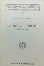 Carica l&#39;immagine nel visualizzatore di Gallery, LA LINGUA DI ERODOTO M. UNTERSTEINER 1949 O272
