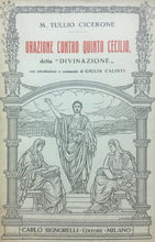 Carica l'immagine nel visualizzatore di Gallery, M. TULLIO CICERONE ORAZIONE CONTRO QUINTO CECILIO G. CALISTI O292
