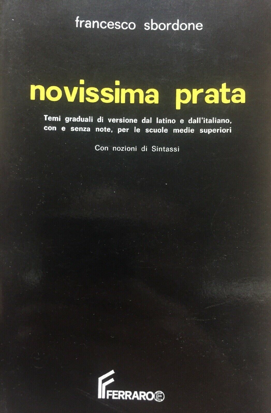 NOVISSIMA PRATA F. SBORDONE FERRARO 1977 O324