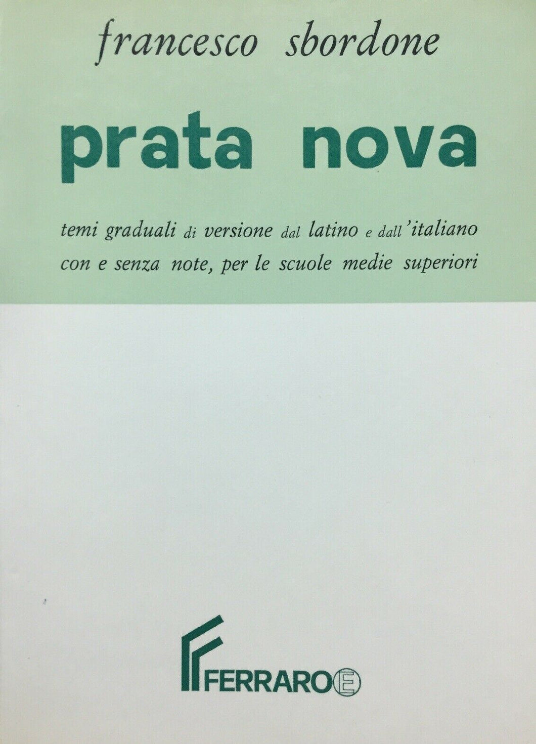 PRATA NOVA F. SBORDONE 1976 O356