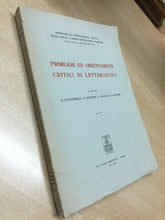 Carica l&#39;immagine nel visualizzatore di Gallery, PROBLEMI ED ORIENTAMENTI CRITICI DI LETTERATURA *** CAUTANELLA BIGNONE U102
