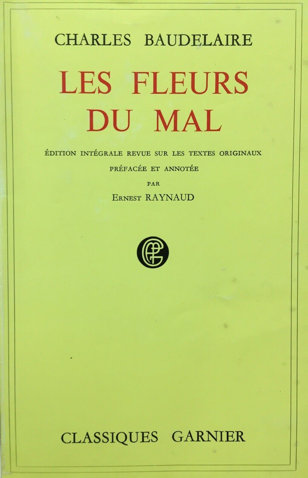 LES FLEURS DU MAL C. BAUDLAIRE U104