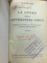 Carica l&#39;immagine nel visualizzatore di Gallery, LE OPERE DELLA LETTERATURA GRECA VOL. I F. SEMI U124
