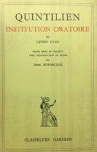 Carica l&#39;immagine nel visualizzatore di Gallery, QUINTILIEN INSTITUION ORATOIRE LIVRES VII/IX GARNIER U145
