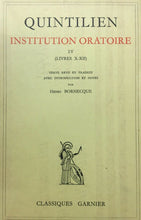 Carica l&#39;immagine nel visualizzatore di Gallery, QUINTILIEN INSTITUION ORATOIRE LIVRES X/XII GARNIER U146
