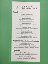 Carica l&#39;immagine nel visualizzatore di Gallery, LA SOCIETÀ DEGLI INDIVIDUI N.10 2001/1 U177
