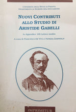 Carica l&#39;immagine nel visualizzatore di Gallery, NUOVI CONTRIBUTI ALLO STUDIO DI ARISTIDE GABELLI F. DE VIVO P. ZAMPERLIN U284
