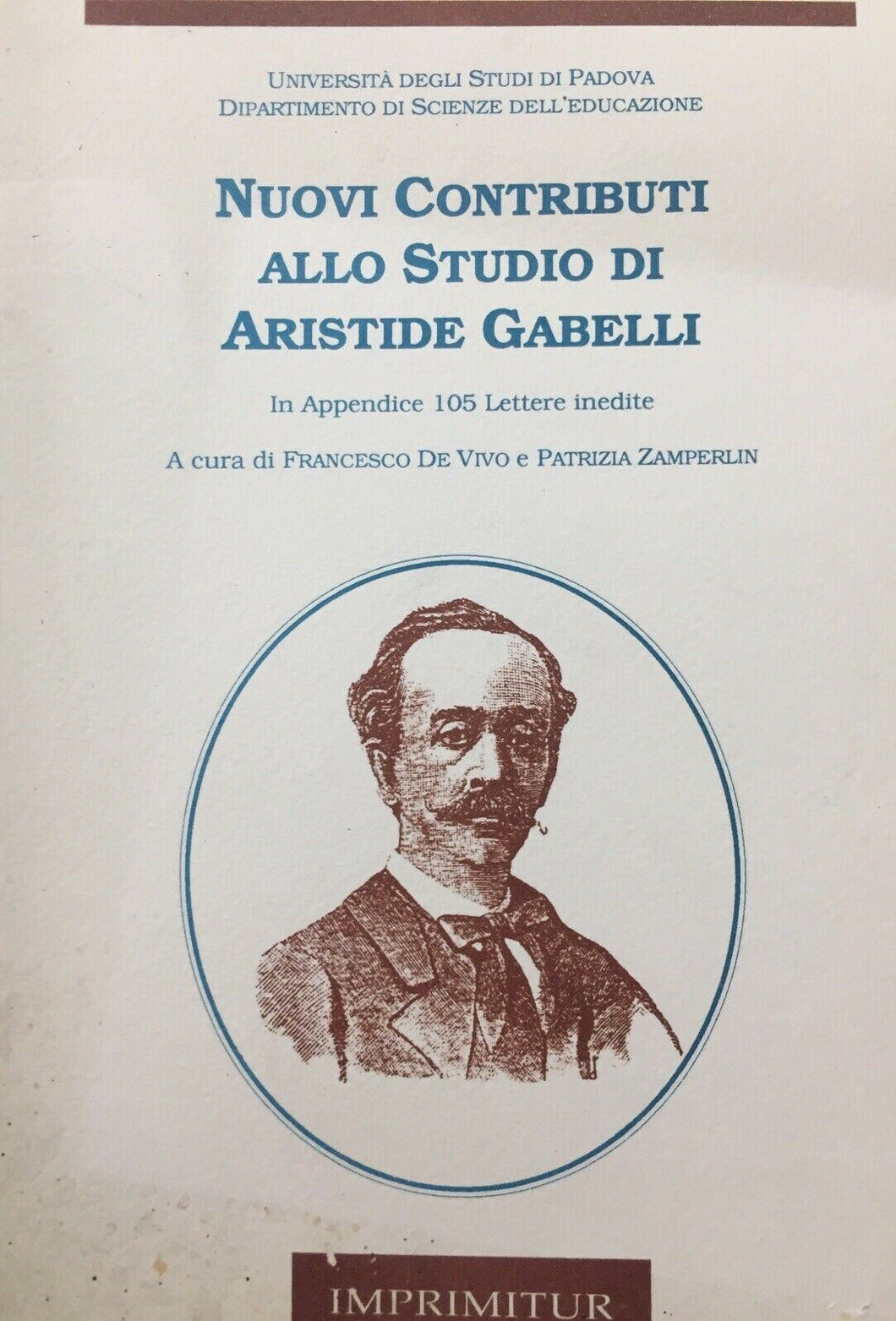 NUOVI CONTRIBUTI ALLO STUDIO DI ARISTIDE GABELLI F. DE VIVO P. ZAMPERLIN U284