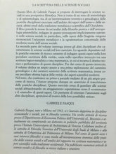 Carica l&#39;immagine nel visualizzatore di Gallery, LA SCRITTURA DELLE SCIENZE SOCIALI G. PASQUI U314
