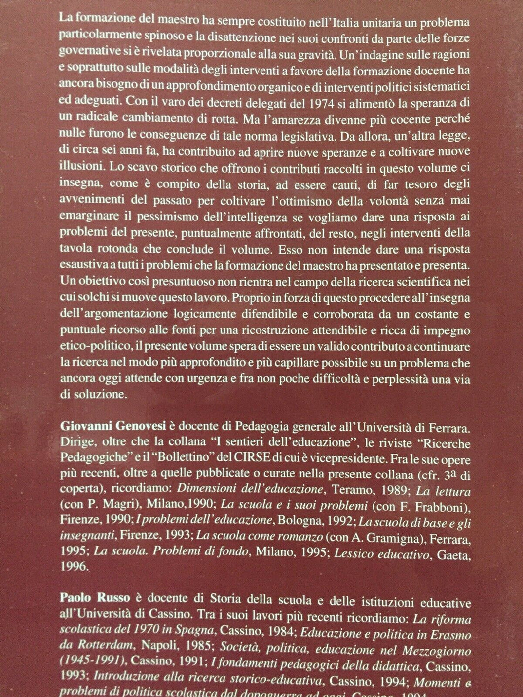 The Training Del Maestro IN Italia G.Genovesi P.Russian U281