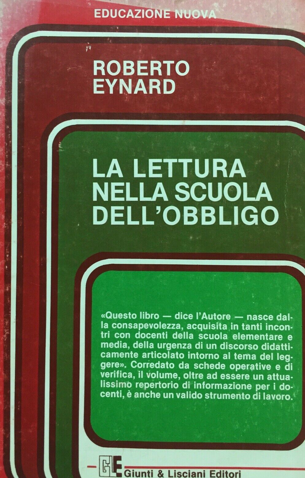 LA LETTURA NELLA SCUOLA DELL’OBBLIGO R. EYNARD U413