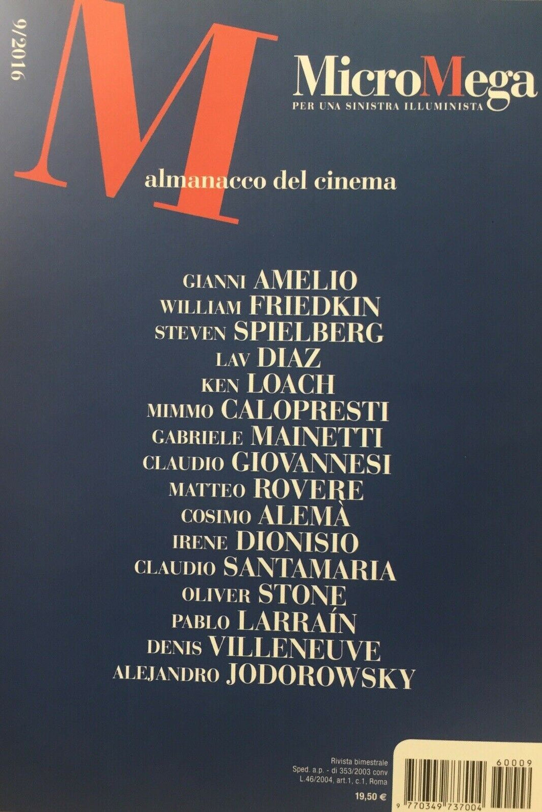 MICROMEGA 9/2016 ALMANACCO DEL CINEMA U624