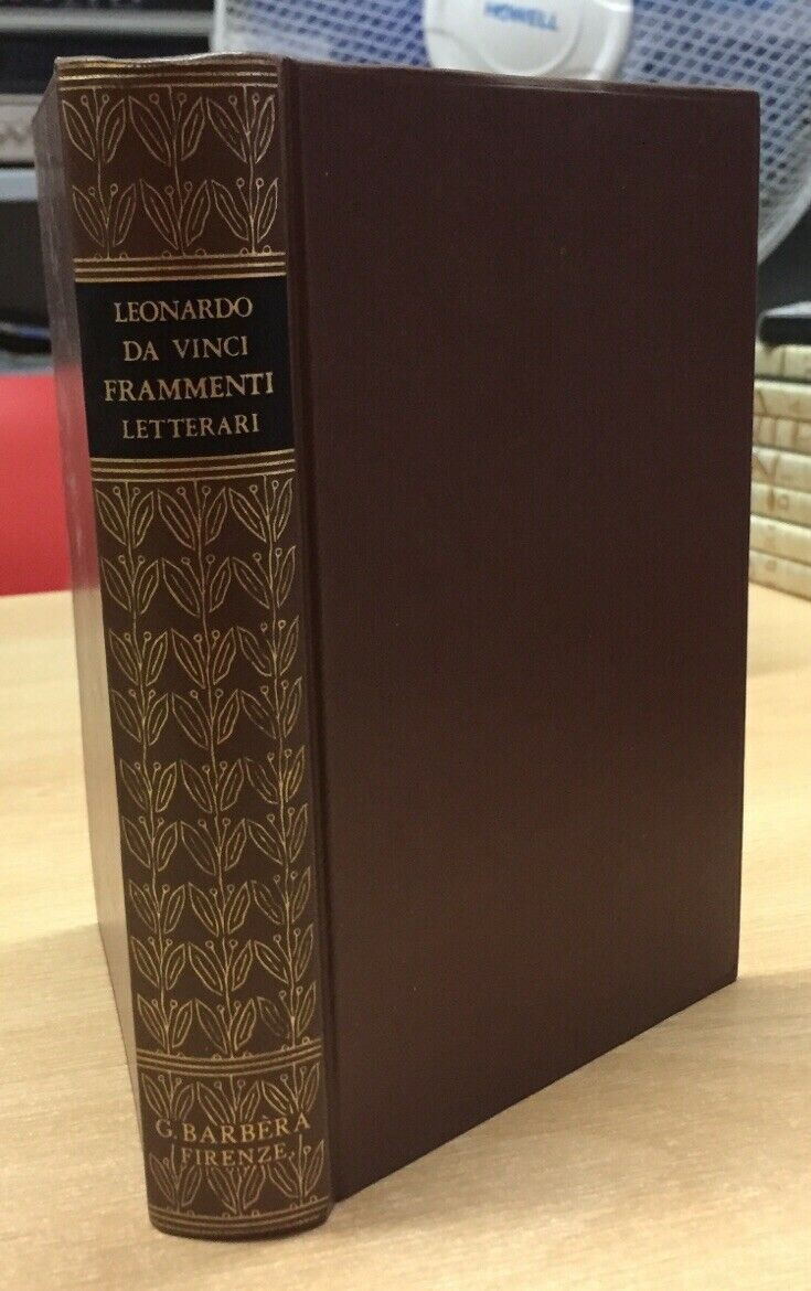 FRAMMENTI LETTERARI LEONARDO DA VINCI BARBERA EDITORE E743