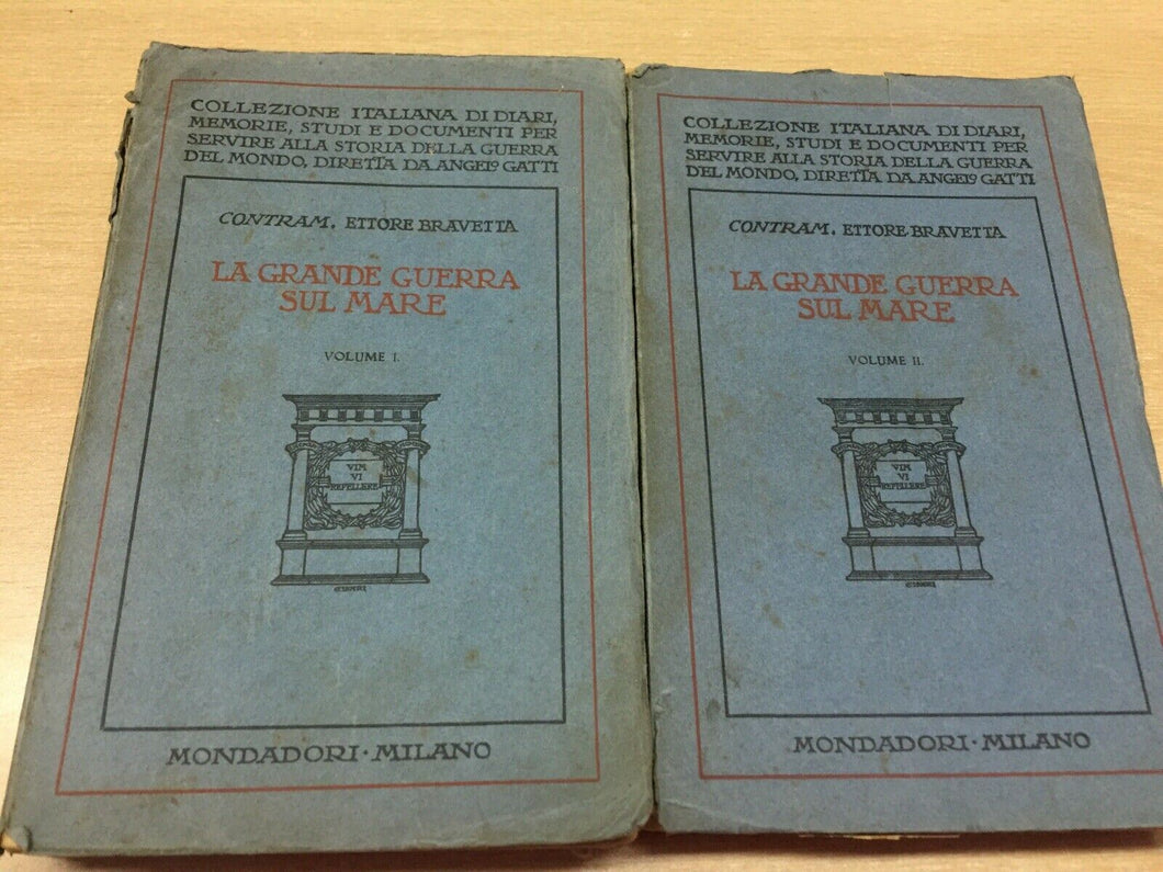 LA GRANDE GUERRA SUL MARE - CONTROAM. E. BRAVETTA 2 VOLL. 1925 G660