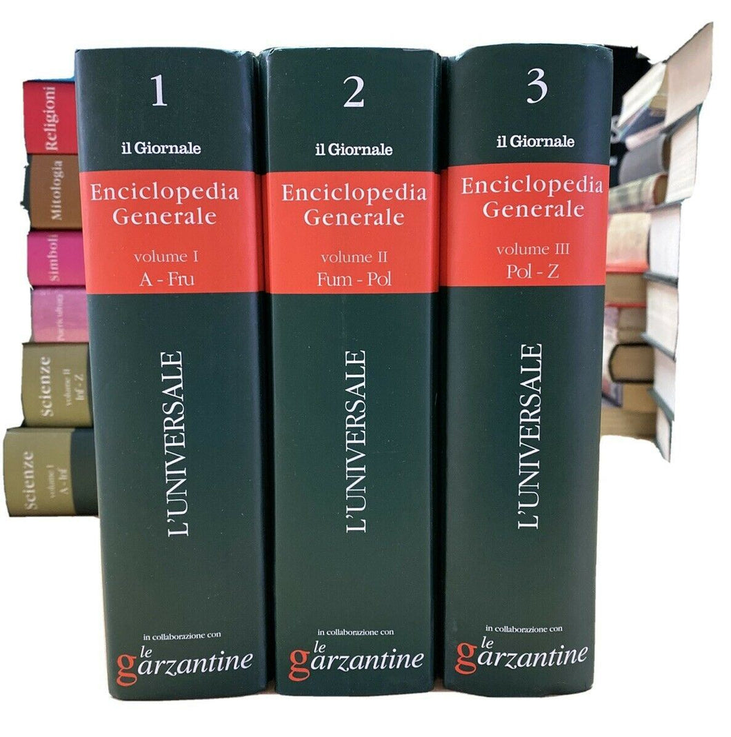 ENCICLOPEDIA GENERALE 3 VOLL. LE GARZANTINE IL GIORNALE T236