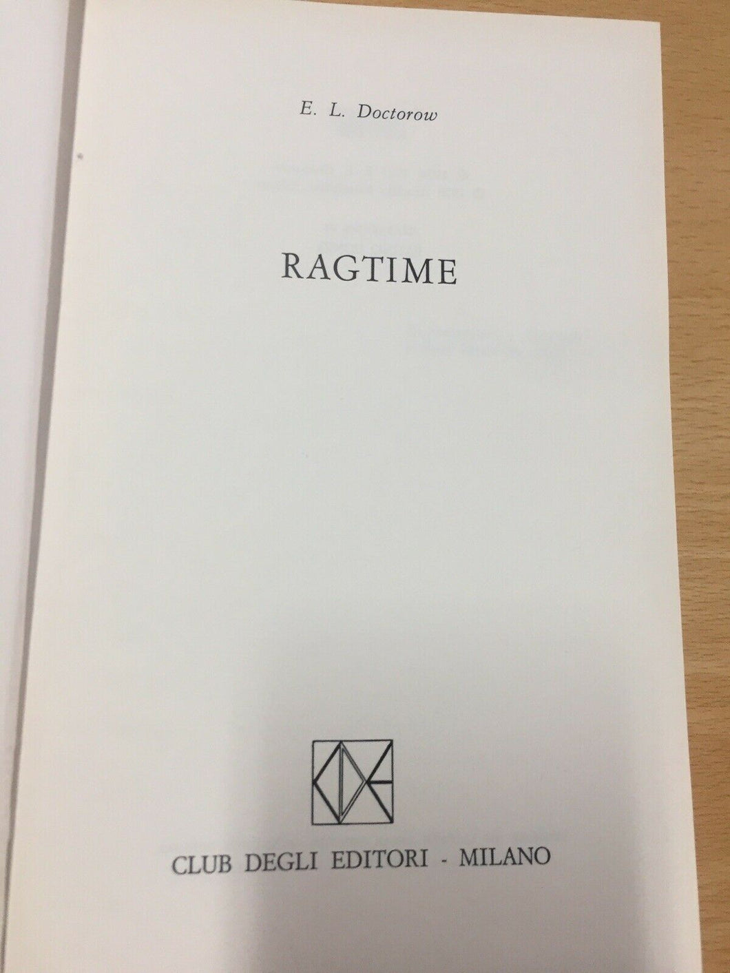 RAGTIME E. L. DOCTOROW  AA498
