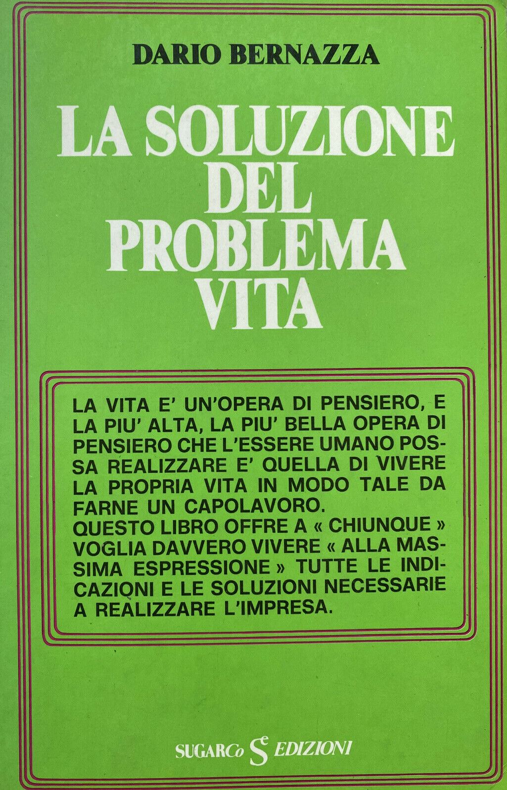 LA SOLUZIONE DEL PROBLEMA VITA D. BERNAZZA Y80