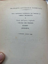 Carica l&#39;immagine nel visualizzatore di Gallery, LA SCUOLA DELLE MOGLI A. GIDE I ED. 1949 Y102
