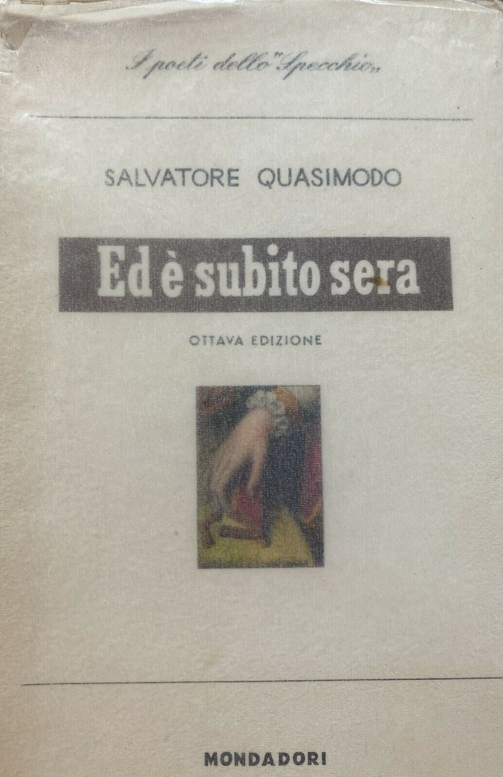 ED È SUBITO SERA S. QUASIMODO Y237