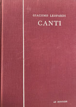 Carica l&#39;immagine nel visualizzatore di Gallery, GIACOMO LEOPARDI CANTI DE ROBERTIS - LE MONNIER 1960 Y327
